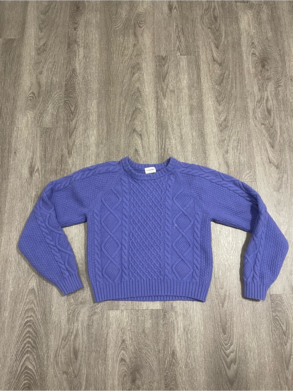 Aritzia Sunday Best Women's Blue Crew Neck Long Sleeves Lima Sweater Size S